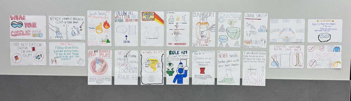 My Pre-AP Biology and APES students worked together in groups to make these awesome lab safety posters! 🥽🧪⚠️ <a href="/PieperHS/">Pieper High School</a>
