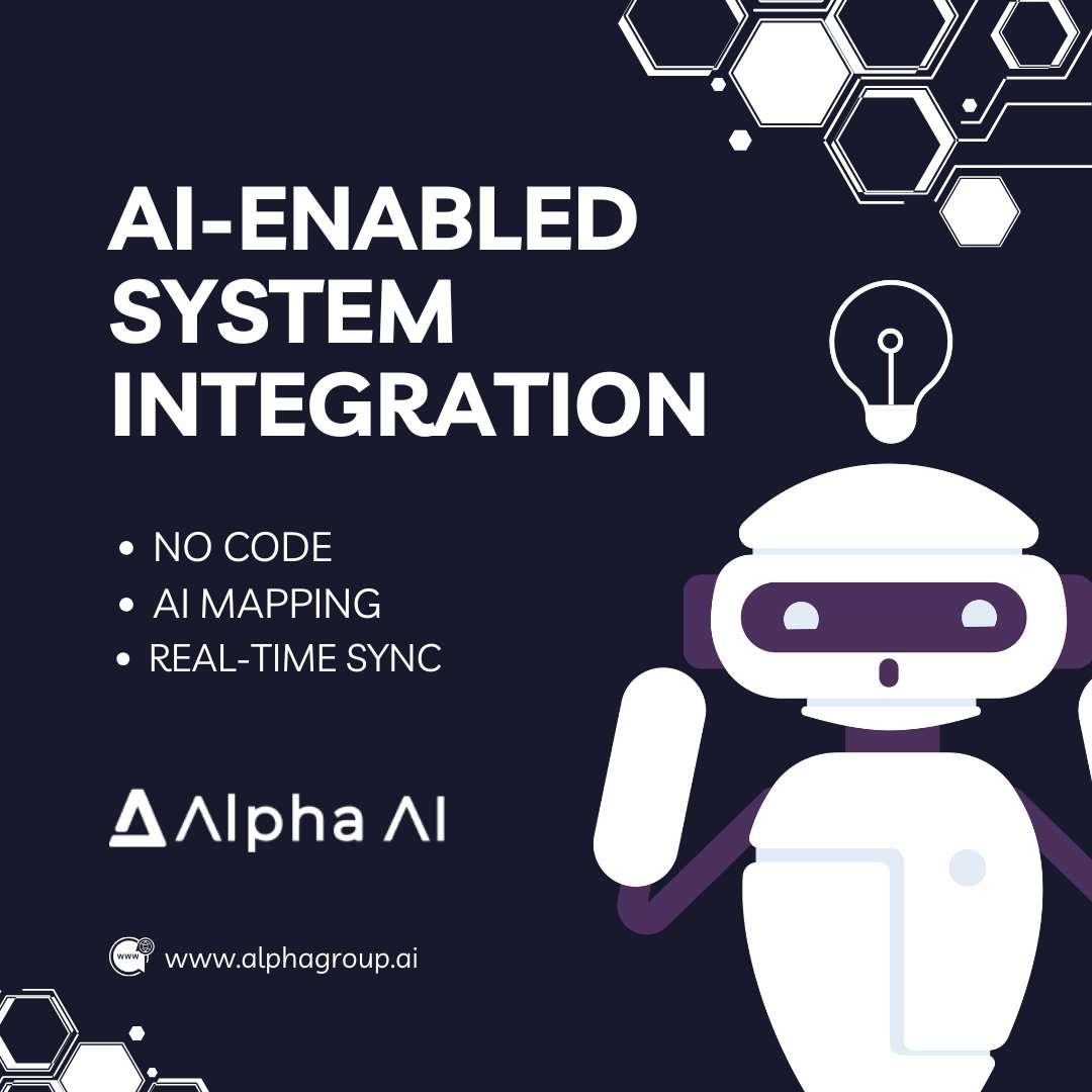 AlphaGroup_ai's tweet image. Simplify system integration with AI, not code.

AlphaGroup.ai delivers:
• No-code workflows
• Generative AI mapping
• Real-time system sync
• Secure + scalable automation
Discover how: alphagroup.ai/ai-enabled-sys…
#AI #Automation #NoCode #Integration #AlphaGroupAI