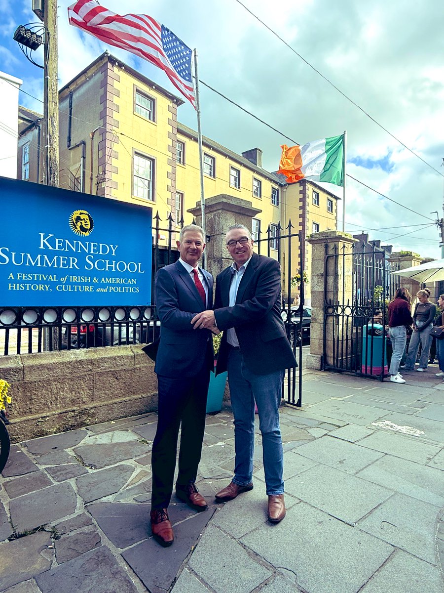 U.S. Ambassador to Ireland (@usambireland) on Twitter photo What a privilege to speak at the Kennedy Summer School <a href="/JFK_SS/">Kennedy SummerSchool</a> in New Ross. Great to share my thoughts on the future of 🇺🇸🇮🇪 relations, fair trade, and our unwavering commitment to peace. Thanks to all for the warm welcome. What a privilege to speak at the Kennedy Summer School <a href="/JFK_SS/">Kennedy SummerSchool</a> in New Ross. Great to share my thoughts on the future of 🇺🇸🇮🇪 relations, fair trade, and our unwavering commitment to peace. Thanks to all for the warm welcome.