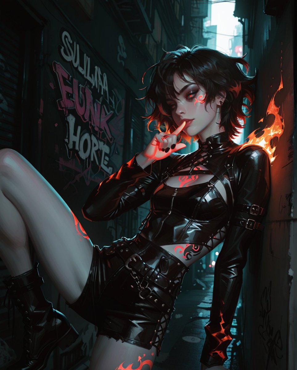 QT Fire 🔥❤️‍🔥

<a href="/CrimsonVeilX/">CrimsonSpellbound</a> I really appreciate the invitation!! 😍

I would like to invite you all!!:
<a href="/SirLancelap/">Lancelap</a> 
<a href="/Shani_Creations/">Shani</a> 
<a href="/Ryuk_Devi_Ai/">Ryuk_Devi_AI</a> 

#AIart #digitalart #firemage #punkmage #animeart #fantasyart #aiartist