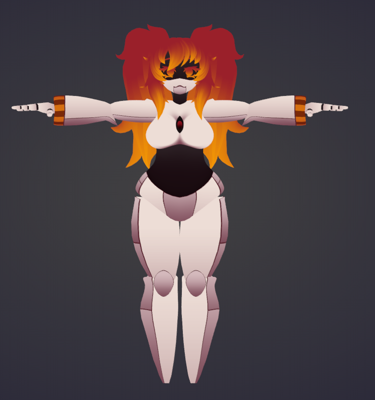 voidsafterdark's tweet photo. Progress! still gotta fix some things with textures.
now onto visimes cause it's my favorite thing to do,,then weightpainting, then clothes!
OC belongs to @Wild_Queenie
#murderdrones #mdoc #murderdronesoc #SDJinx #vrc #vrcmodel https://t.co/dubXj2cWaE