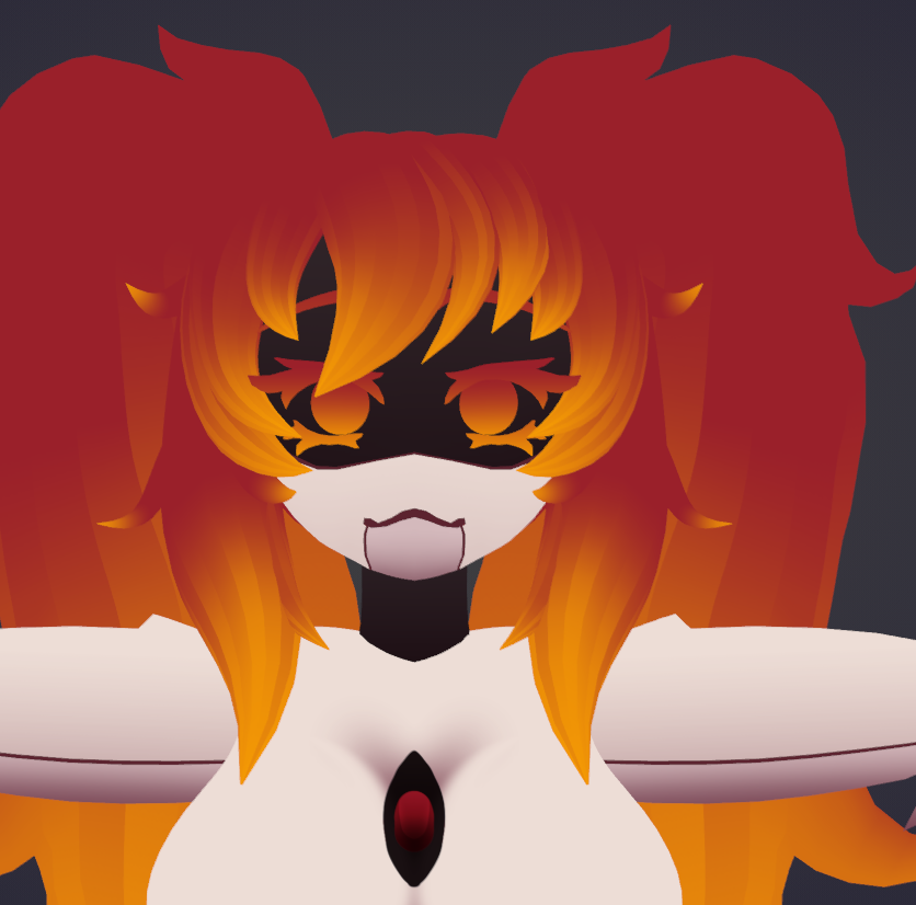 voidsafterdark's tweet photo. Progress! still gotta fix some things with textures.
now onto visimes cause it's my favorite thing to do,,then weightpainting, then clothes!
OC belongs to @Wild_Queenie
#murderdrones #mdoc #murderdronesoc #SDJinx #vrc #vrcmodel https://t.co/dubXj2cWaE