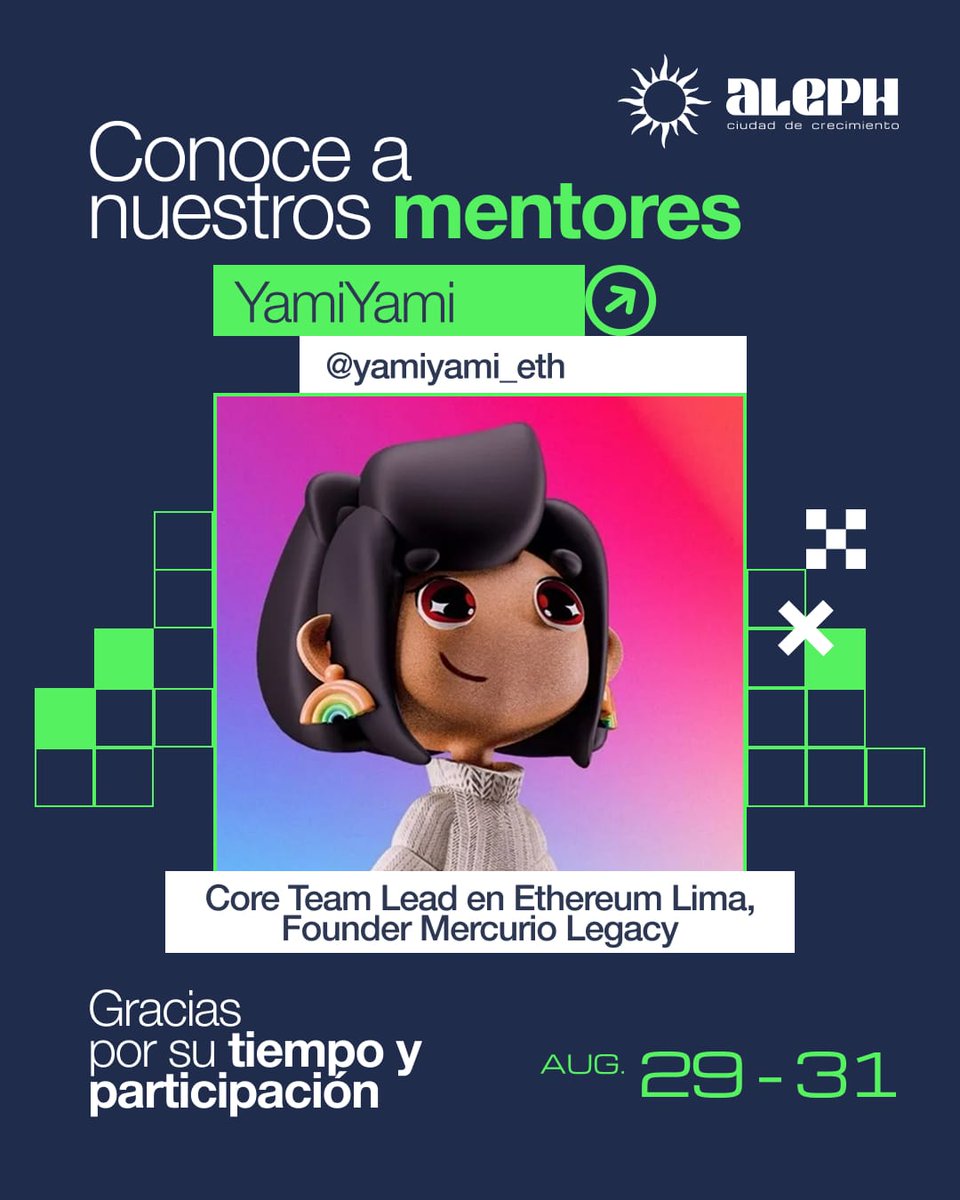 EthereumLima's tweet image. ¡Conoce a nuestros mentores expertos para el #AlephHackathon! 

¿Quiénes son? 👇
