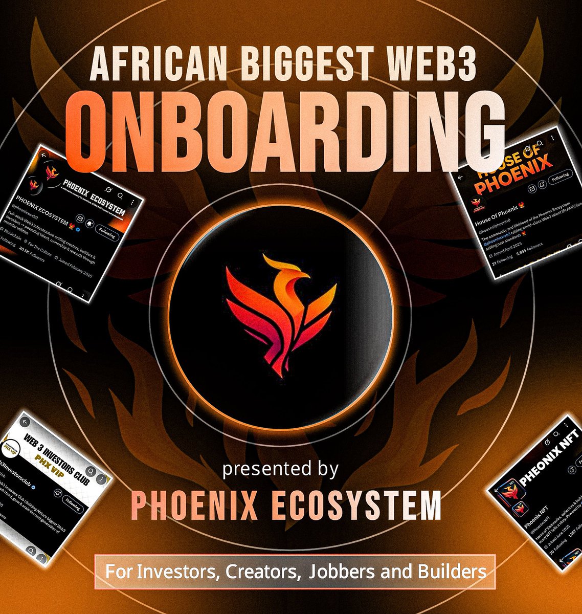 TheBlockBull ๐๐ฆโ๐ฅ (@blockbullz) on Twitter photo There is a place for every African in Web3
The Biggest African Web3 Onboarding hosted by the biggest community <a href="/phoenixxweb3/">PHOENIX ECOSYSTEM ๐ฆโ๐ฅ</a>
Coming Soon!!! There is a place for every African in Web3
The Biggest African Web3 Onboarding hosted by the biggest community <a href="/phoenixxweb3/">PHOENIX ECOSYSTEM ๐ฆโ๐ฅ</a>
Coming Soon!!!