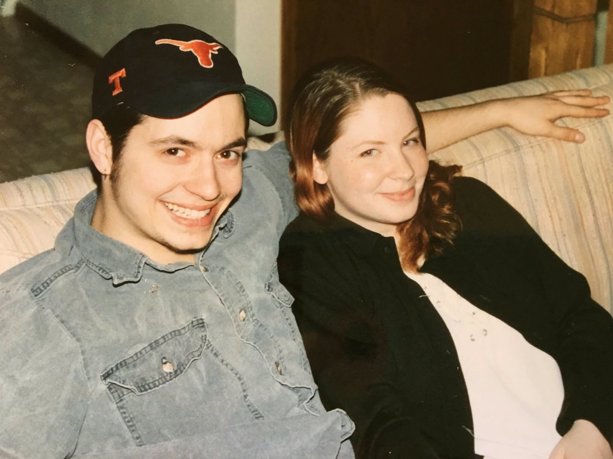 My wife and I 30 years ago. Check out my hat.