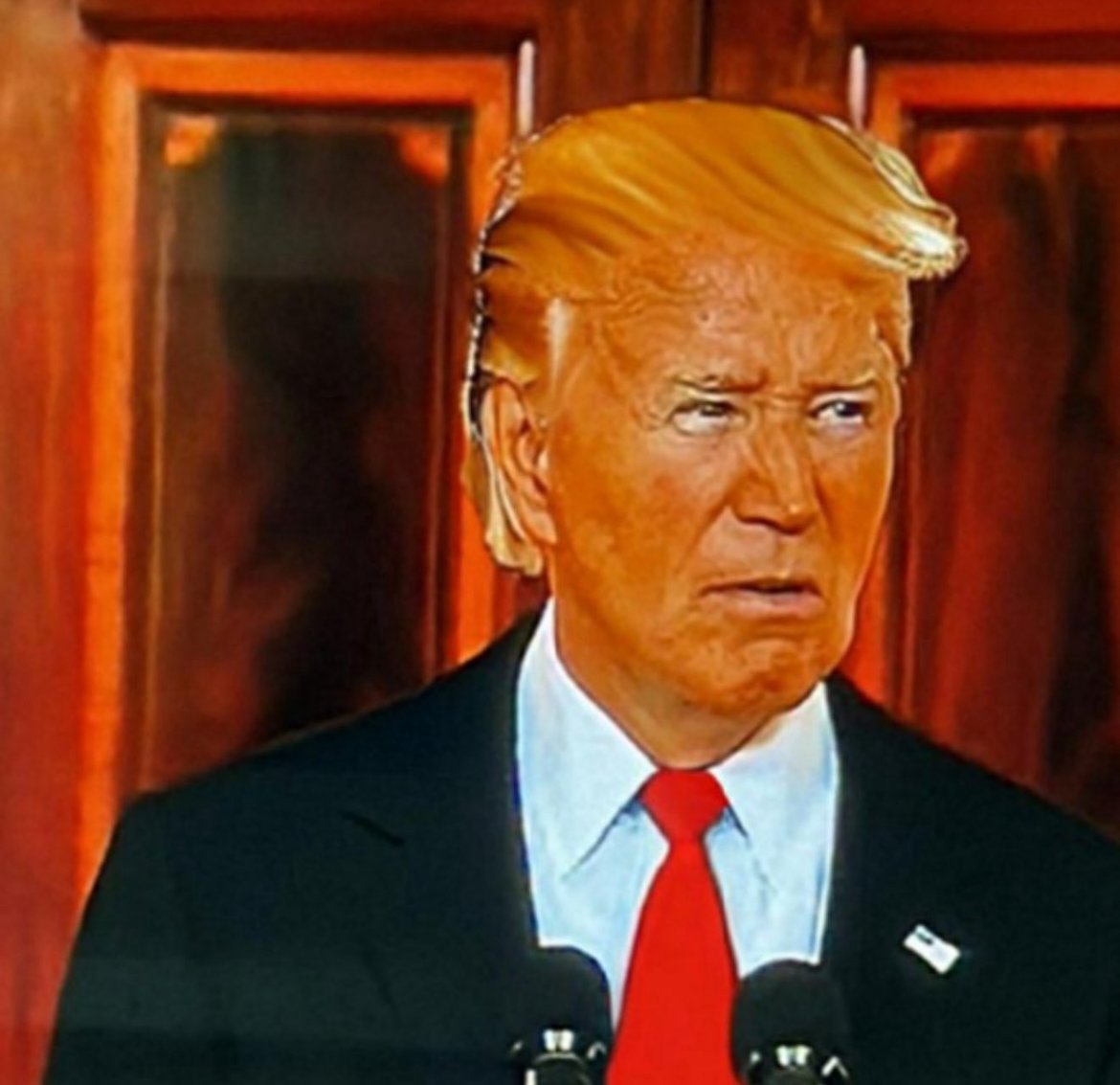 Trump looking a little confused
