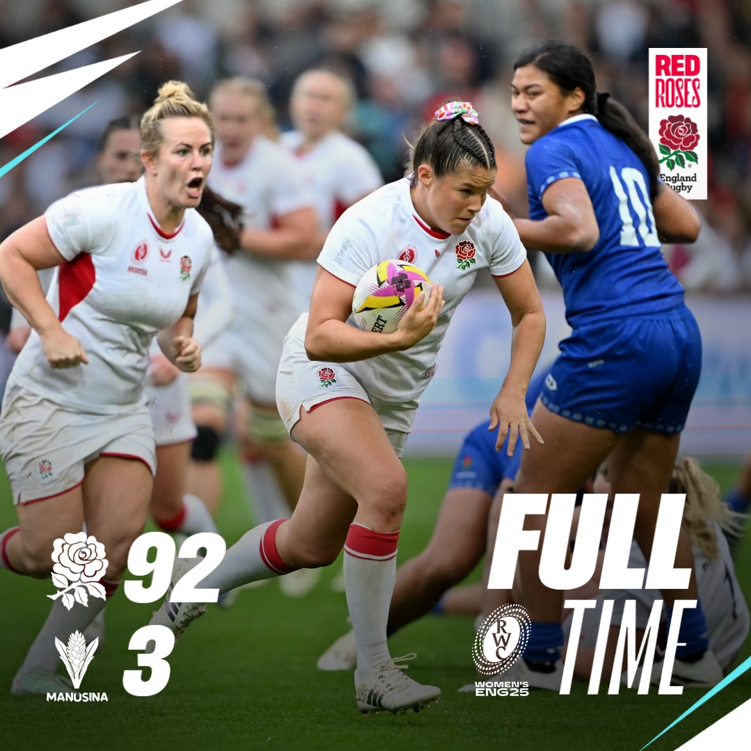We come away with a record win 🌹

#RedRoses #RWC2025 #ENGvSAM