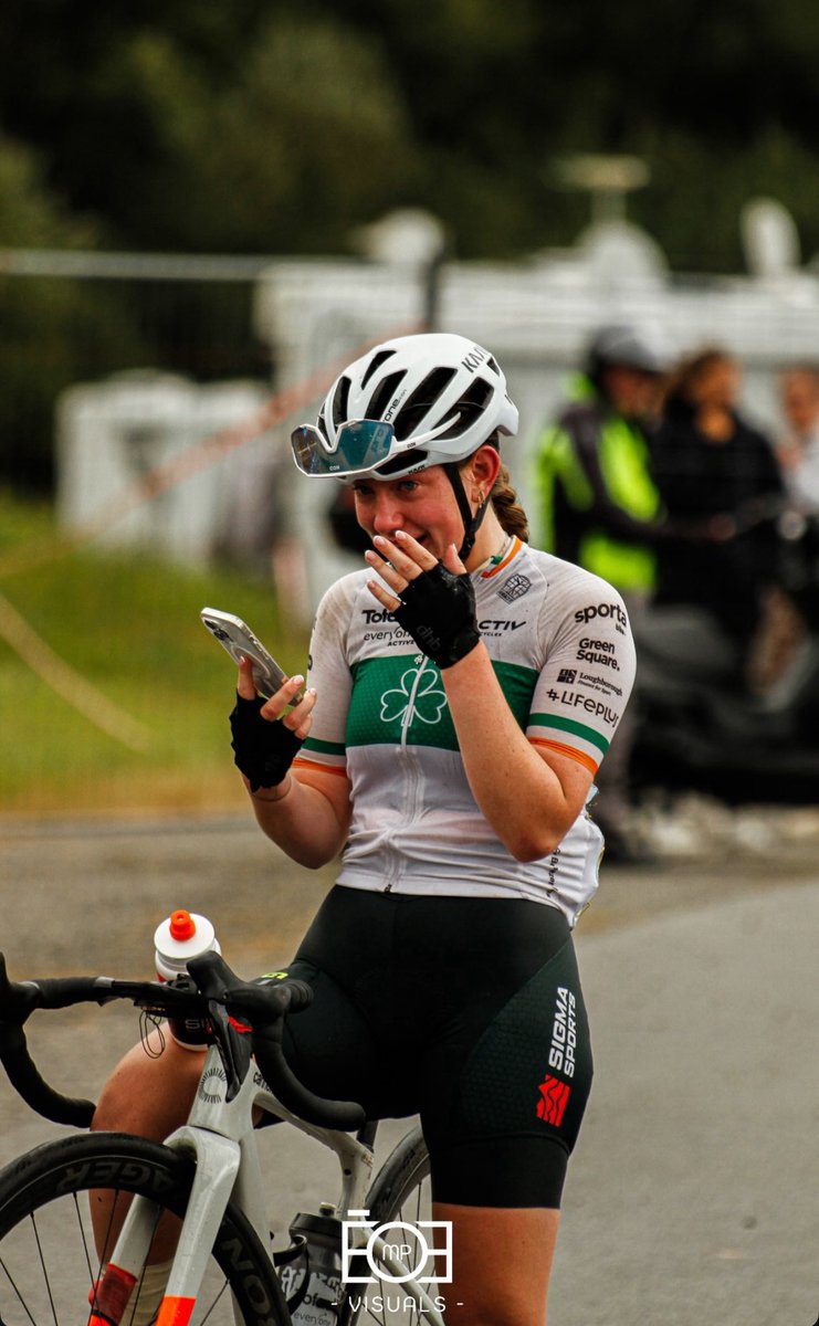 keithcolville's tweet photo. National  Junior Road champion Aliyah Rafferty( yes that Rafferty family) at the finish line after taking third today @GrandPrixPlouay Junior race. 

Photo MP Visuals https://t.co/OdKvWnwo5O
