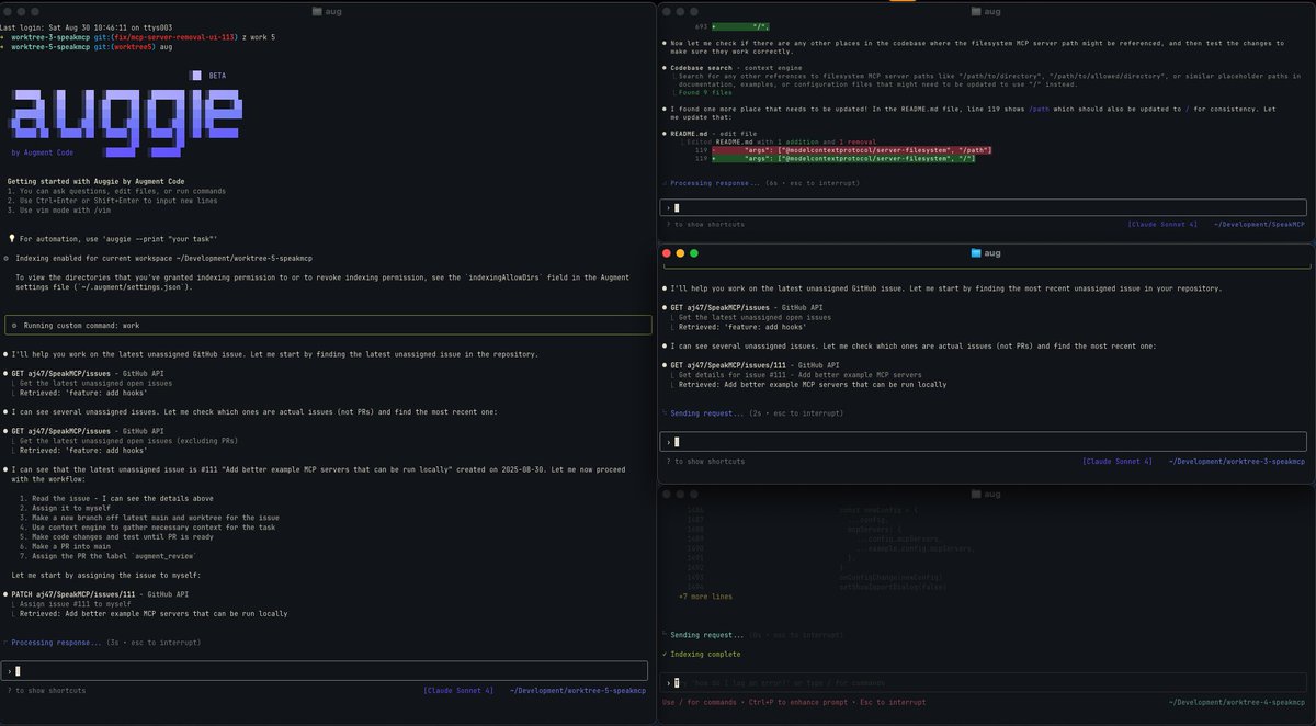 wrote my first command for auggie today. It's beautiful. 
full command in reply