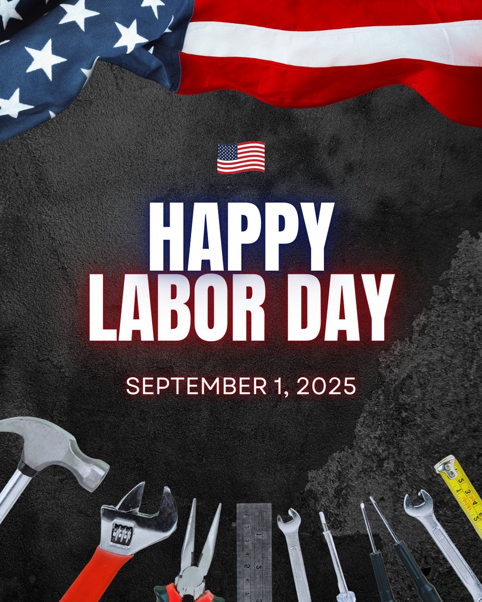 Labor Day is more than just the unofficial end of summer—it’s a reminder to honor the hardworking men and women whose dedication built our communities and inspired progress. Wishing everyone a safe and restful Labor Day! 🇺🇲