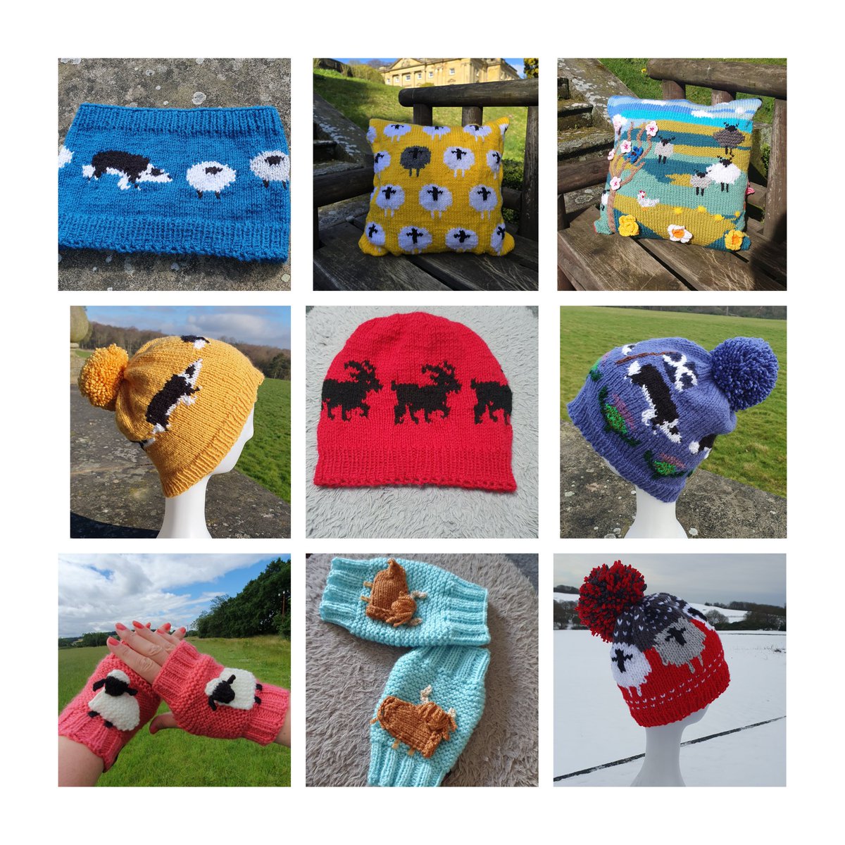 As we say goodbye to summer we say hello to cosy autumn knits from hats &amp; wristwarmers to stop Jack Frost from nibbling your ears &amp; fingers to cosy cushion covers to snuggle upto on a cold winter night 🐑💕🏴󠁧󠁢󠁳󠁣󠁴󠁿🐐💙