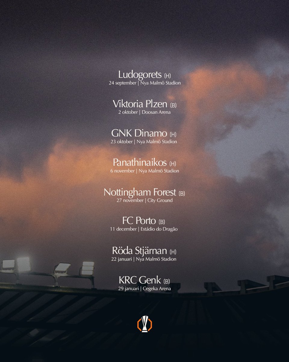 📆 Vårt spelschema i Europa League.