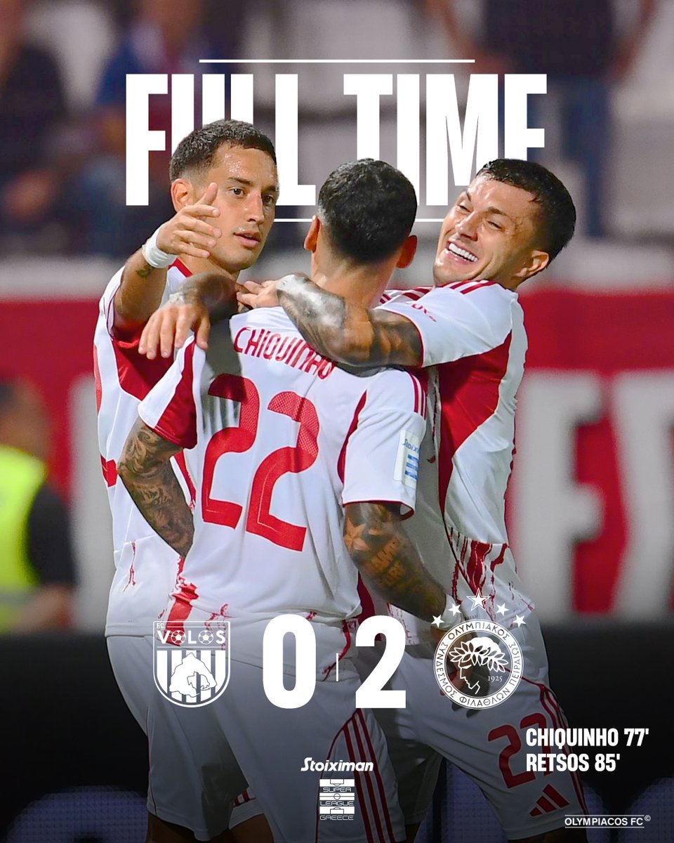 olympiacosfc's tweet photo. Chiquinho + Retsos = ⚽️⚽️
+3 🔴⚪️🔥
#OlympiacosFC #VOLOLY #slgr https://t.co/j7w3lprQSo