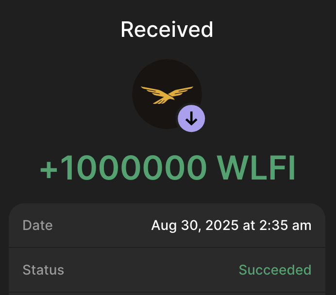 I'M OFFICIALLY A $WLFI MILLIONAIRE! 🙏

As I promised, I want to change someone’s life—giving away 100,000 $WLFI (~$20,000) to one lucky winner on Sep 1

Like, RT, follow <a href="/benwgmi_/">Ben</a> and comment 'DONE' to enter.

Winner announced in 48h! 🚀