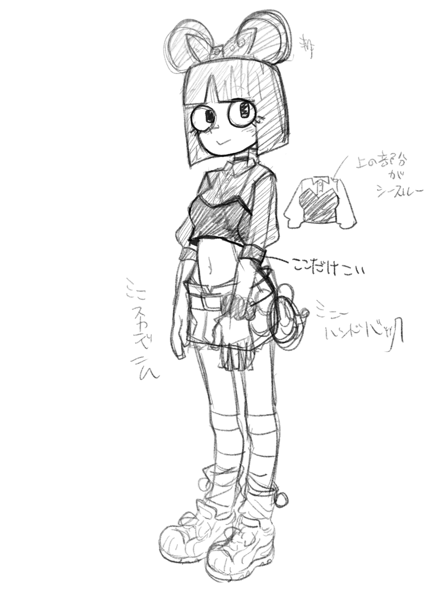 今回のコミッション用に描いた資料 