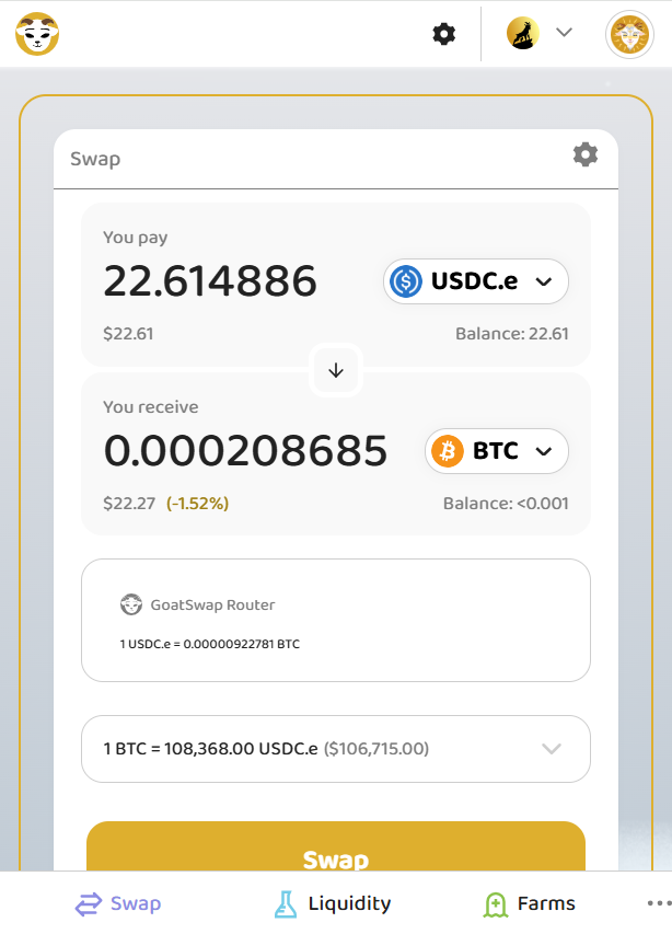ihopkkins's tweet photo. 5/ Time to swap like a pro!
Head to https://t.co/Dl4RMFIXz3 or https://t.co/mQoKsS6VKb for fast and secure trades on the @goatnetwork
These platforms are your gateway to effortlessly swapping assets
Pick one and make your first trade today!
#GOATNetwork | #GoatBridge https://t.co/uvOMCDG6Rx