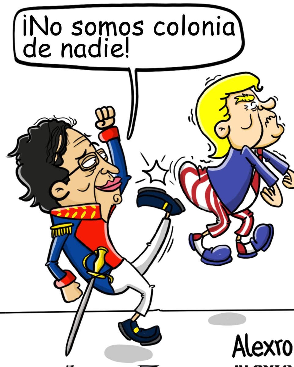 No somos colonia de nadie!!
Latinoamérica unida
jamás será invadida 💪🏽

No a la invasión de Venezuela!! No a la invasión fascista!! 
#VenezuelaNoEsUnaAmenaza

<a href="/Alexrolapiz1/">Alexro ✏️🇨🇴🇦🇷</a>