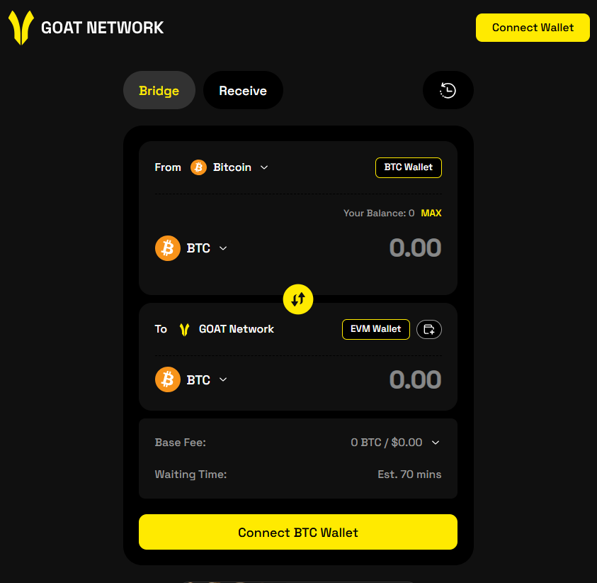 ihopkkins's tweet photo. 2/ The #GoatBridge has undergone a complete overhaul of its framework
It's now split into two powerful sections:
> Bridge: Effortlessly move $BTC, $BTCB and $DOGE in and out of the platform
> Receive: Deposit $BTC directly from your favorite exchanges or wallets https://t.co/F1Lh3BiDlo