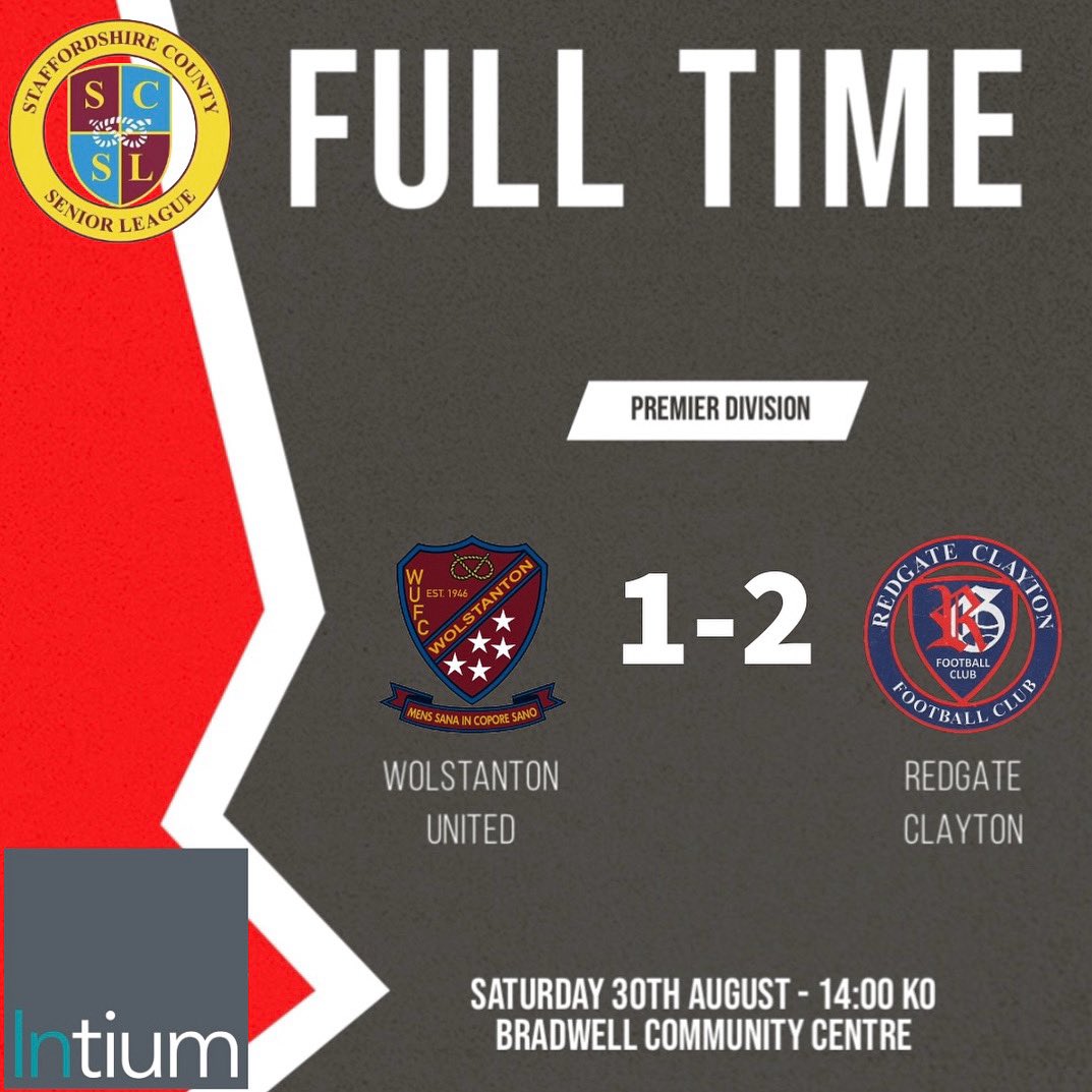 We go down to another late goal, well done to Redgate. We move on to next week now where we welcome premier league newcomers FC Hanley to Bradwell