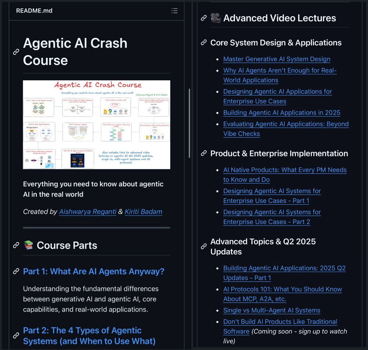 Thousands of dudes paid $2500 for this Agents Crash Course and now it’s free (lmao imagine their face).

Haven’t checked it yet but covers so much ground: mcp, memory, multi-agents architecture, planning + reasoning, and other cool stuff.

Seems a good one.