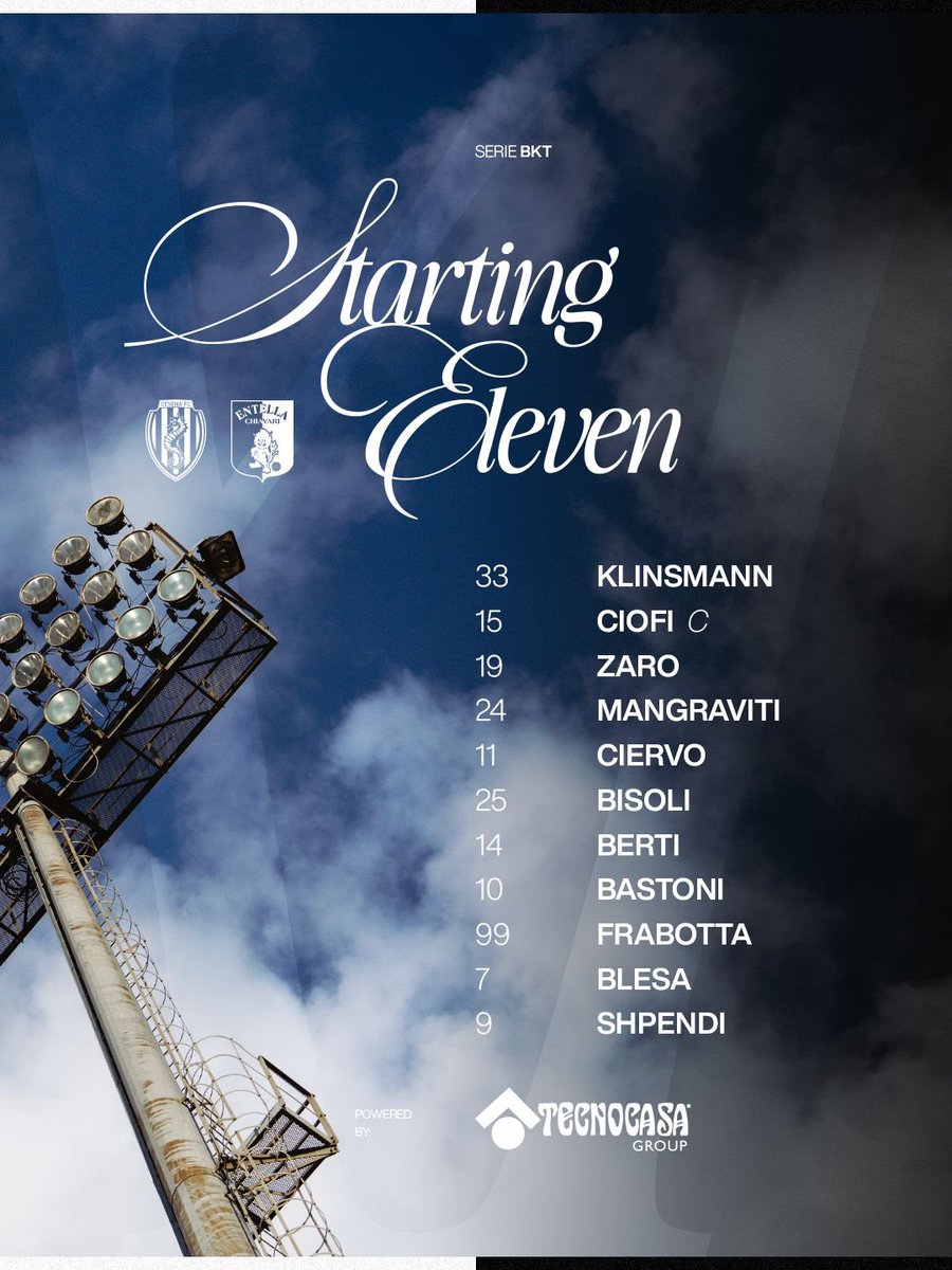 Our #StartingXI ⚪️⚫️ 

Powered by Tecnocasagroup