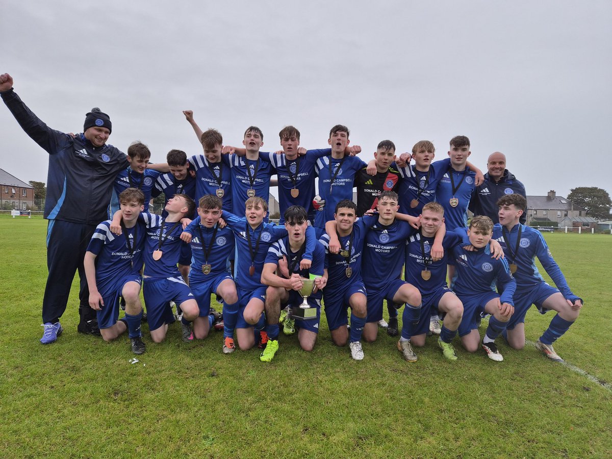 backfrc's tweet photo. AB Electronics Cup Winners
Congrats to our U18s on their win in the cup final tonight. They beat Aths 2-1, all goals coming in the second half. Back goalscorers were David Maciver and Graeme Macleod. Samuel Maclennan was named the sponsor's POTM #cmontheblues #itsgoodtobeback https://t.co/yaRYBYQr8K