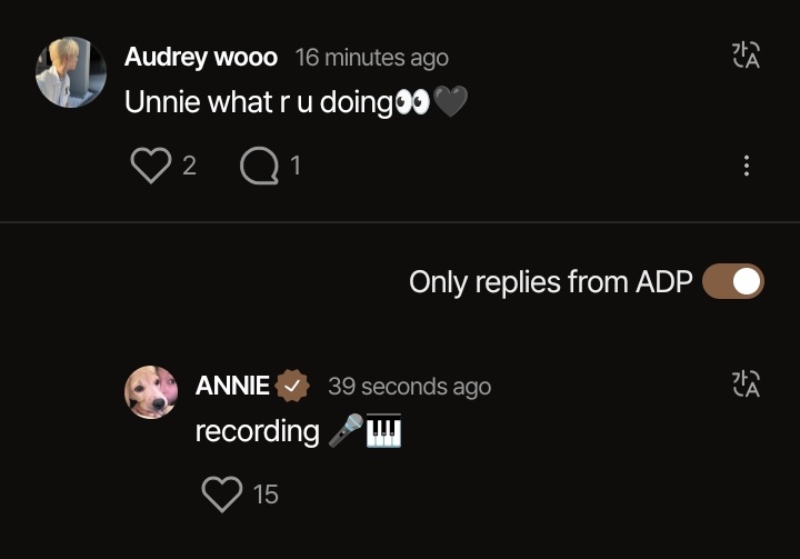 #ANNIE disse que está gravando algo.

Nosso primeiro comeback pode estar mais perto do que imaginávamos 👀