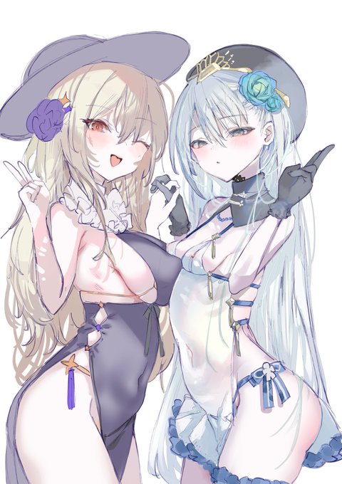 圧倒的乳格差のドロクオは途中まで描いてました  ドラゴンクラスのところに遊びに来てる設定なのでチャイナぽい格好になってます 