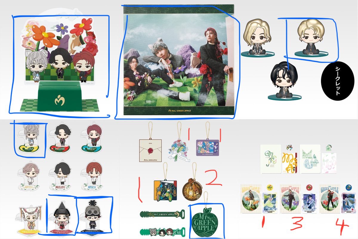 Mrs. GREEN APPLE アクリルキーホルダー 広島 会場別 Mrs. GREEN APPLE