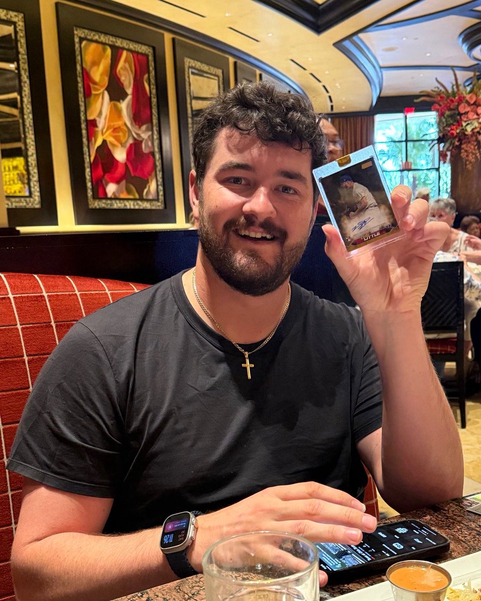 Thanks <a href="/mikeyfowlaa55/">Michael Fowler</a> for Luke’s birthday present - 1 of 1 autographed card!