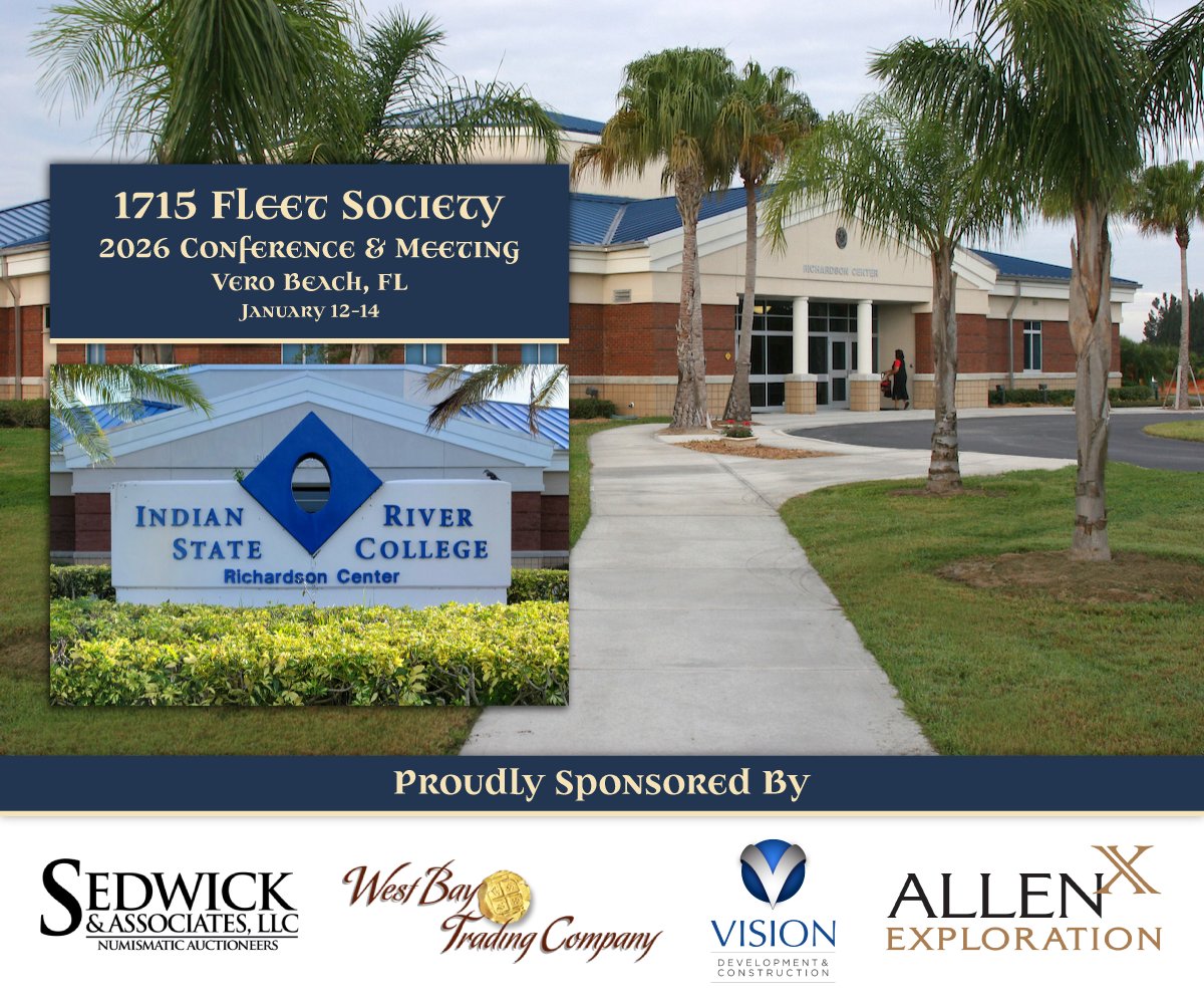 🎟 TICKETS ARE ON SALE for the 2026 CONFERENCE &amp; MEETING!

The 1715 Fleet Society will be hosting its biennial Conference &amp; Meeting at Indian River State College (IRSC) in Vero Beach, Florida, January 12-14.

Don't miss out! Get your ticket TODAY at
1715fleetsociety.com/shop/2026-conf…