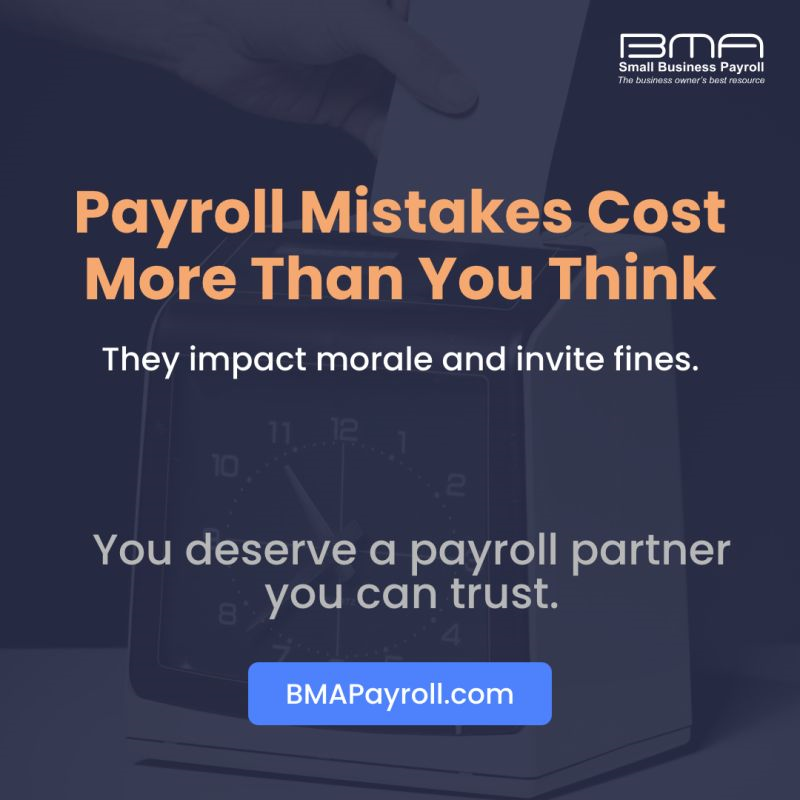 bmapayroll's tweet photo. Most business owners don’t realize payroll errors are one of the top reasons for employee dissatisfaction &amp; IRS/State fines.

Payroll should be something you trust, not just complete.

hashtag#PayrollTrust hashtag#RiskManagement hashtag#EmployeeExperience hashtag#SmallBizSupport https://t.co/ZKHVCyedjf
