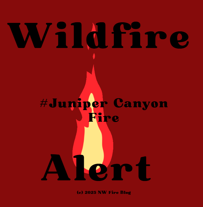 NWFireBlog2's tweet image. Happening Now:  #JuniperCanyonFire located on the OR/WA border.

Started: 8/29/2025
Current status: 10,000 acres, 0% contained.
Loc: 16 miles NE of Hermiston (Umatilla), OR. 
Fire Behavior: moderate.
Evacuations: in effect.

#orwildfires2025 
#wawildfires2025