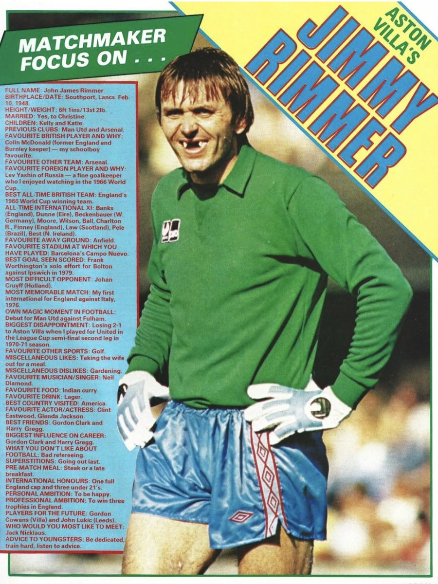 The man who made me want to be a goalkeeper; brave, solid, consistent.