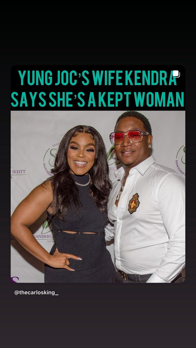 thecarlosking_'s tweet image. Yung Joc’s wife Kendra says she’s a kept woman. Full interview out now on my YouTube channel. Link right👉🏽 youtu.be/cxlIAhr3Mqc?si… #RealitywithTheKing #LHHATL