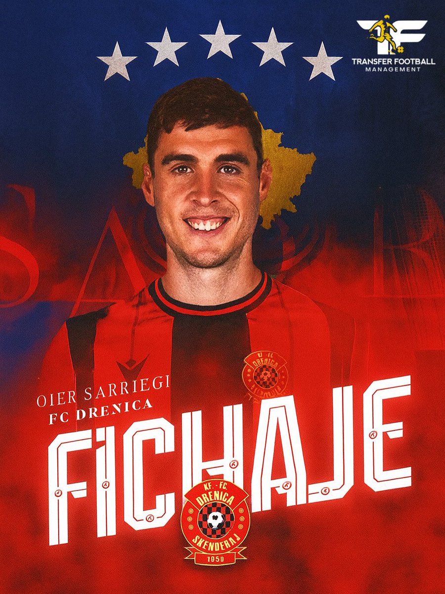 ManagementTF's tweet image. Nuevo destino, nuevo reto. ✈️⚽️

🇽🇰 Oier Sarriegi se une al FC Drenica de la Primera División de Kosovo.

¡A por todas en esta etapa, Oier! 🔥

#LaFamiliaTF