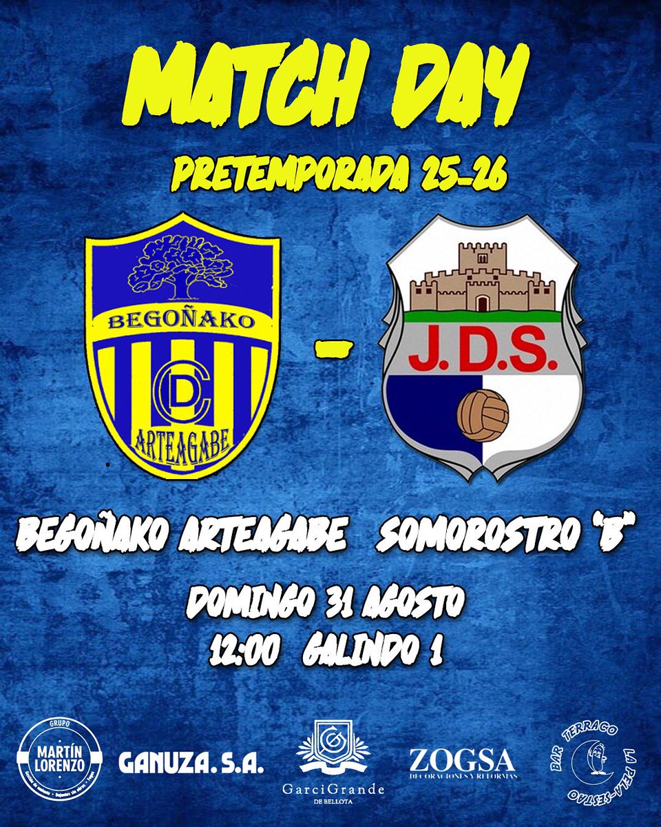 MATCHDAY💙

🆚 Somorrostro B
🏟️ Galindo
⌛️12:00

#aupabegoñako💙