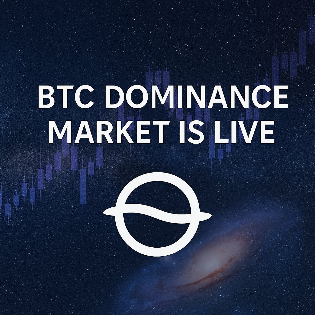 BTC Dominance Market is now LIVE on Overlay Mainnet 🌍⚡️ ₿ BTC Dominance –  watch how Bitcoin rules the crypto landscape in these volatile times!