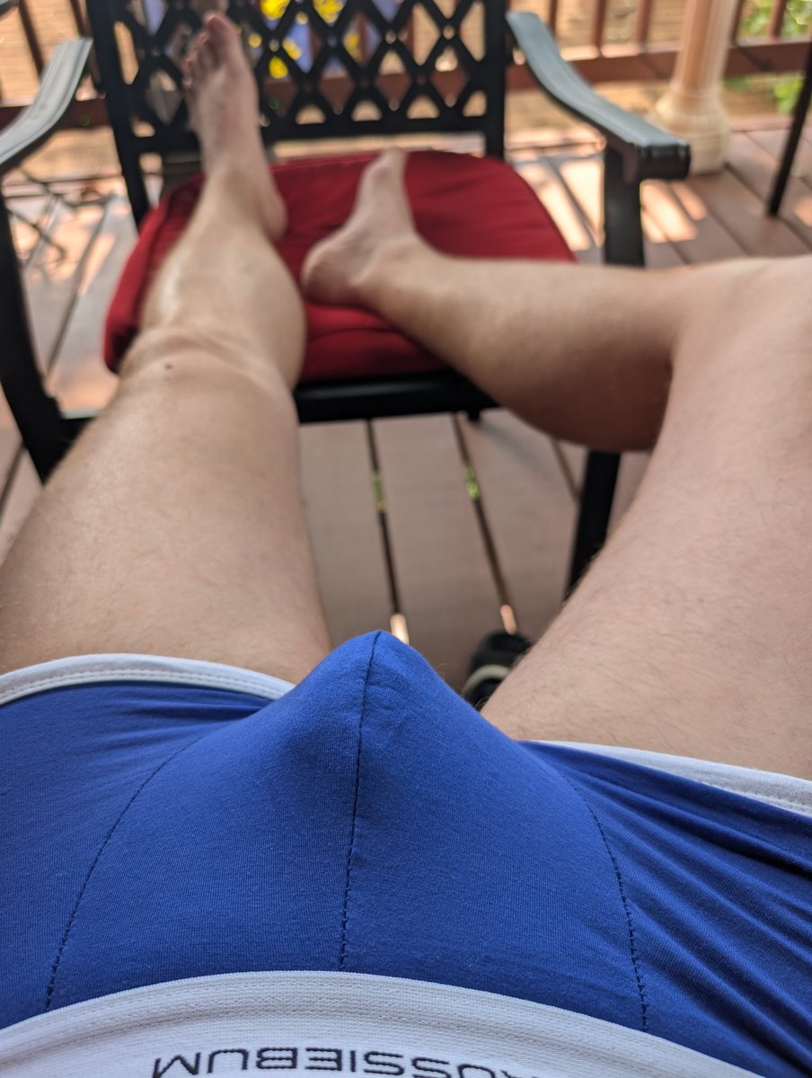 Sitting out on the deck watching the Napoli match and reading.