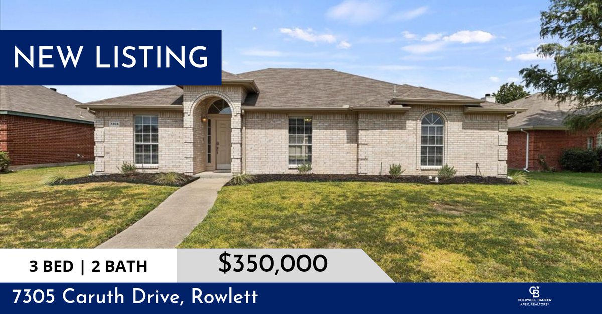 dhcb's tweet image. 📍 New Listing 📍 Take a look at this fantastic new property that just hit the market located at 7305 Caruth Drive in Rowlett. Reach out here or at (214) 535-7858 for more information!

Listed by Lorilee Huston

Debbie Holla... dholland.cbapex.com/showcase/7305-…