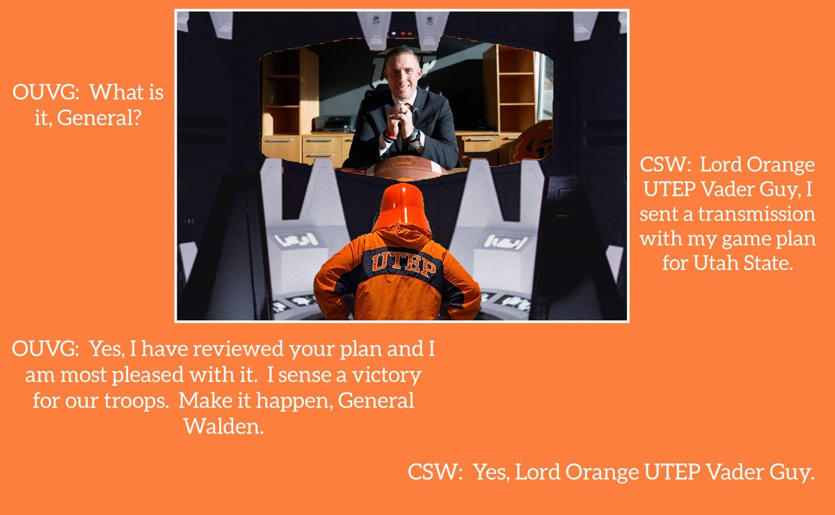 The Force is strong with the Orange Side and my <a href="/UTEPFB/">UTEP Football</a> MINERS.  I want this win.  🟧 and 🟦 for life.  Picks up baby! ⛏️