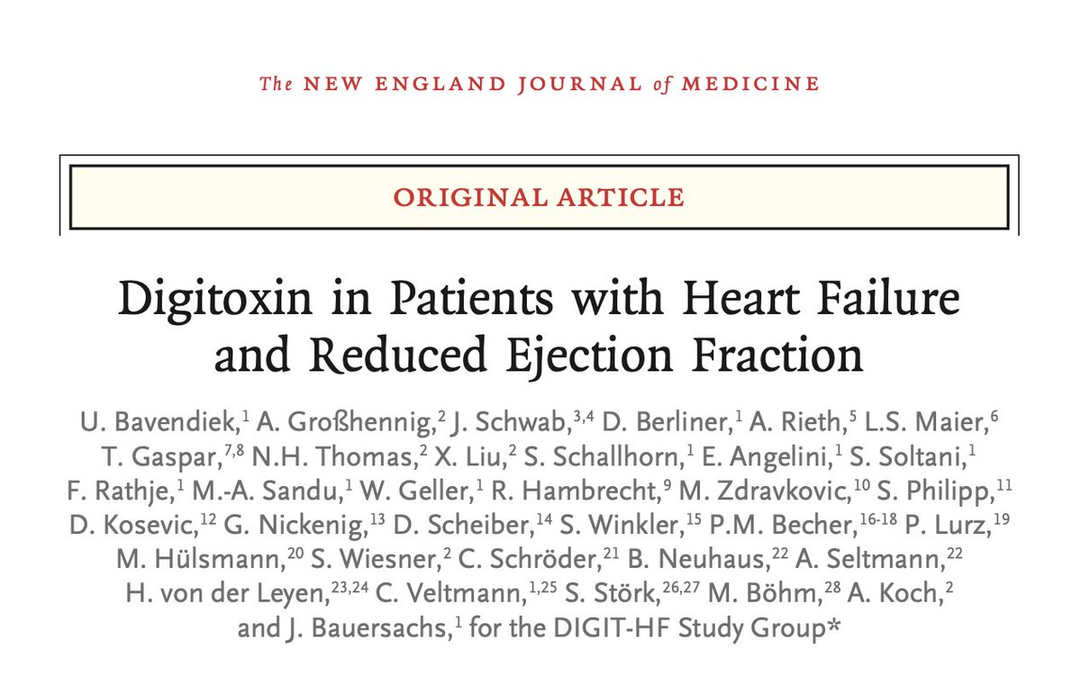 Digitoxin in Patients with Heart Failure and Reduced Ejection Fraction: <a href="/NEJM/">NEJM</a> 

🥸 I am not sure the association here is strong - could statistical chance: interpret with caution; here you go: #ESCCongress2025 

👇👇👇