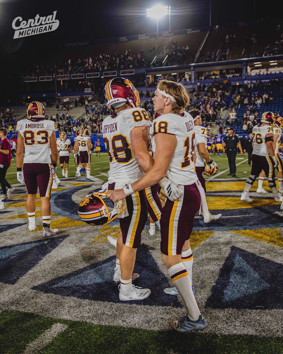 CMU_Football's tweet photo. From last night’s win. https://t.co/1Qb08DlbQp