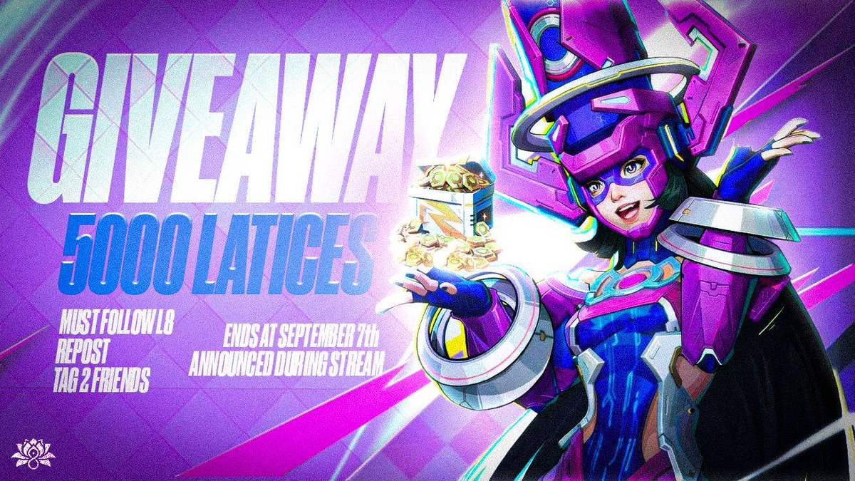 In honor of our September 7th Marvel Rivals tournament, we're giving away some in-game currency 

How To Enter: 
- Follow <a href="/Lotus8Esports/">Lotus 8 Esports</a> 
- Repost this post
- Tag 2 of your Marvel Rival friends