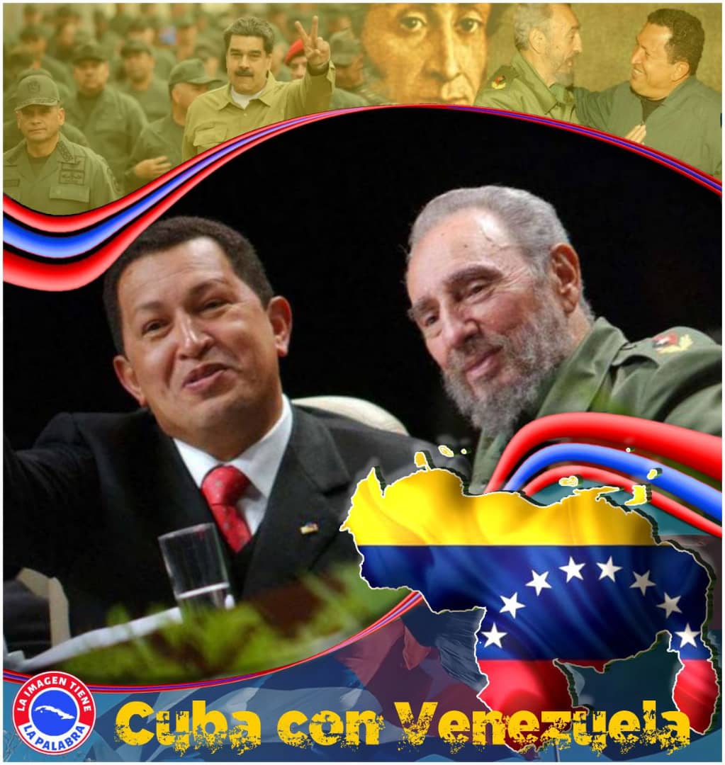 En #Cuba seguiremos junto a #Venezuela, todos por la Paz y defendiendo a nuestros pueblos de América del imperialismo invasor, evitando a toda costa su afán de conquista y dominio. #FidelPorSiempre #ChavezVive