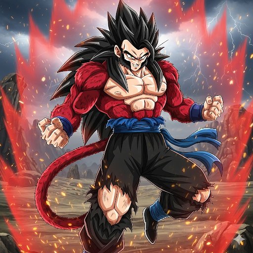 ekkofluid's tweet photo. Super Saiyan 4 is the only transformation that combines the power of a Saiyan's humanoid form with their Great Ape roots. Unlike other Super Saiyan forms, it has a distinct red fur-like appearance.

#SSJ4 #DragonBallGT #PrimalPower https://t.co/guHc04S0Rd