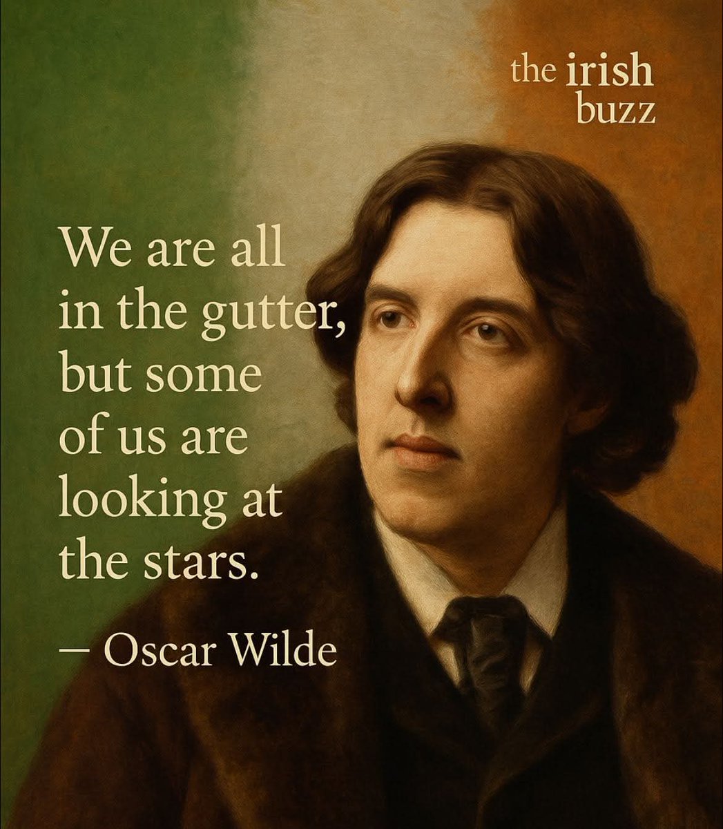 🇮🇪 Oscar Wilde, one of Ireland’s most brilliant literary voices, reminds us that no matter how dark or difficult things may seem, hope and vision can always guide us toward the light. 🌟

💚 Share this with someone who could use a little Irish wisdom today ☘️