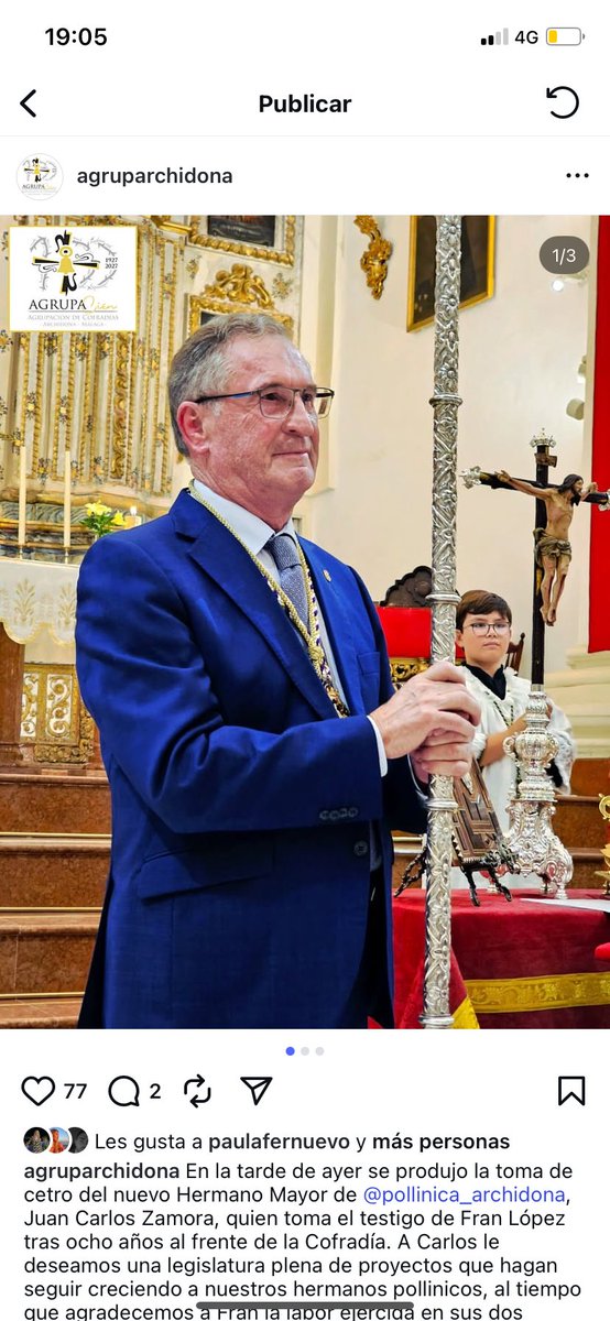 Desde la Cofradía de la Humildad felicitamos a la Cofradía la Pollinica por los nombramientos de Juan Carlos Zamora como Hermano Mayor y Lucía Tejero en la junta joven. Enhorabuena también a Fran López por su gran labor estos 8 años.