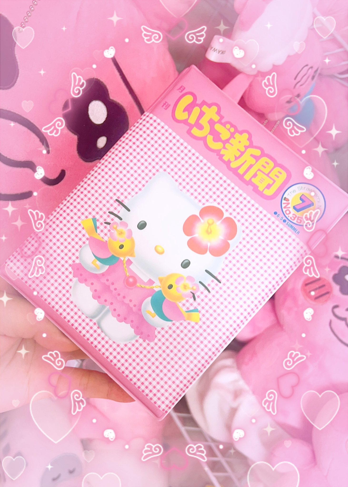 激レア♡希少♡いちご新聞キティ35周年限定オリジナル根付け 超レア！希少！いちご新聞キティ35周年限定オリジナル根付け