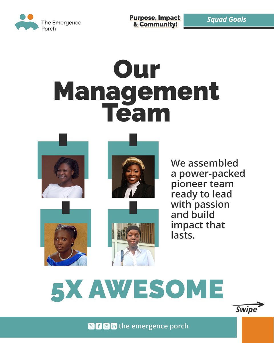 emergenceporch's tweet image. 2 MONTHS of PURPOSE, IMPACT &amp;amp; COMMUNITY!

From vision ➡️ action.
From “what if” ➡️ “we did it!”

In just 2 months, @emergenceporch is growing into a community of young people chasing purpose &amp;amp; creating impact. 

1/3 

#TheEmergencePorch #ForYouth #ForImpact